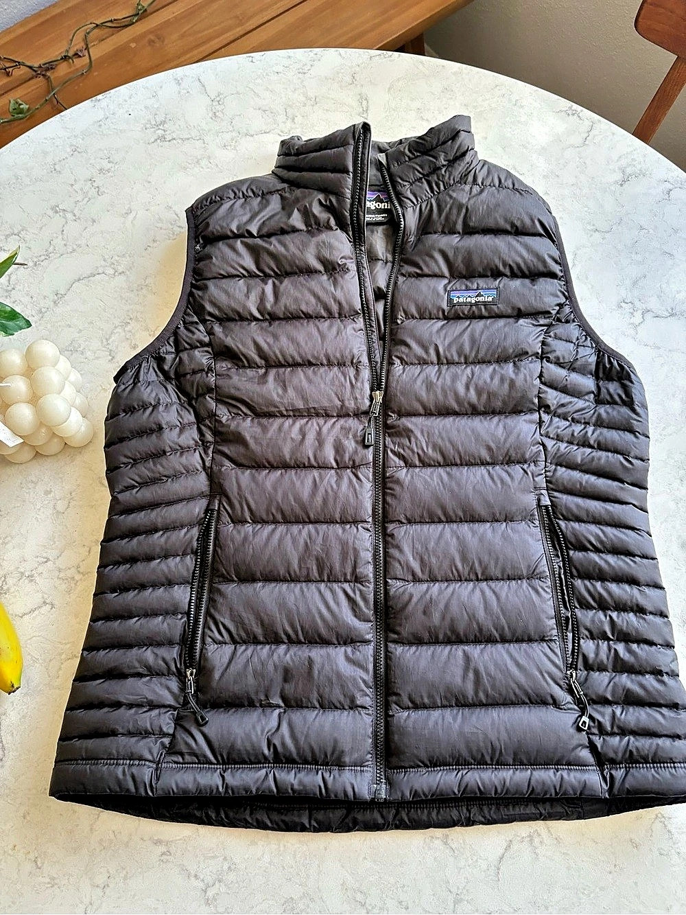 Patagonia Down Sweater Vest Women's Quilted Puffer Vest Black Large